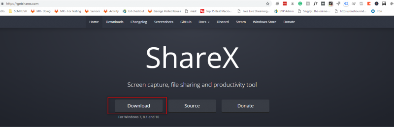 sharex screen recorder for windows 7