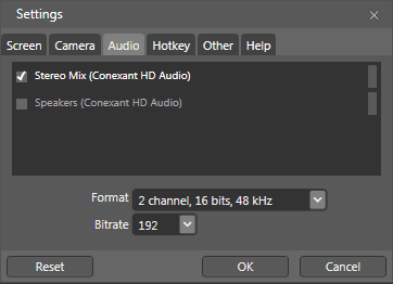 how to use sharex to screnn record audio from computer