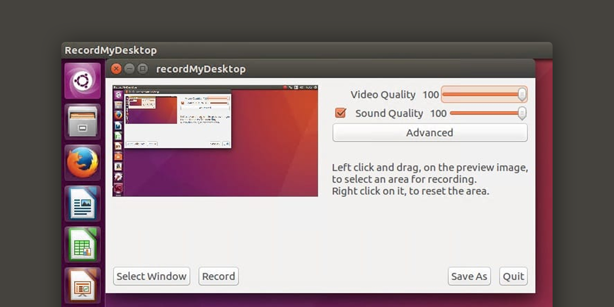 Recordmydesktop linux как пользоваться